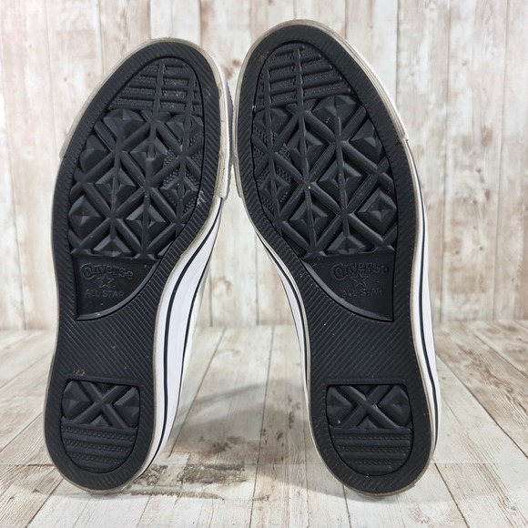Converse All Star Quilted Low Top Sneakers White Black Women S Size 7 - Picture 7 of 8